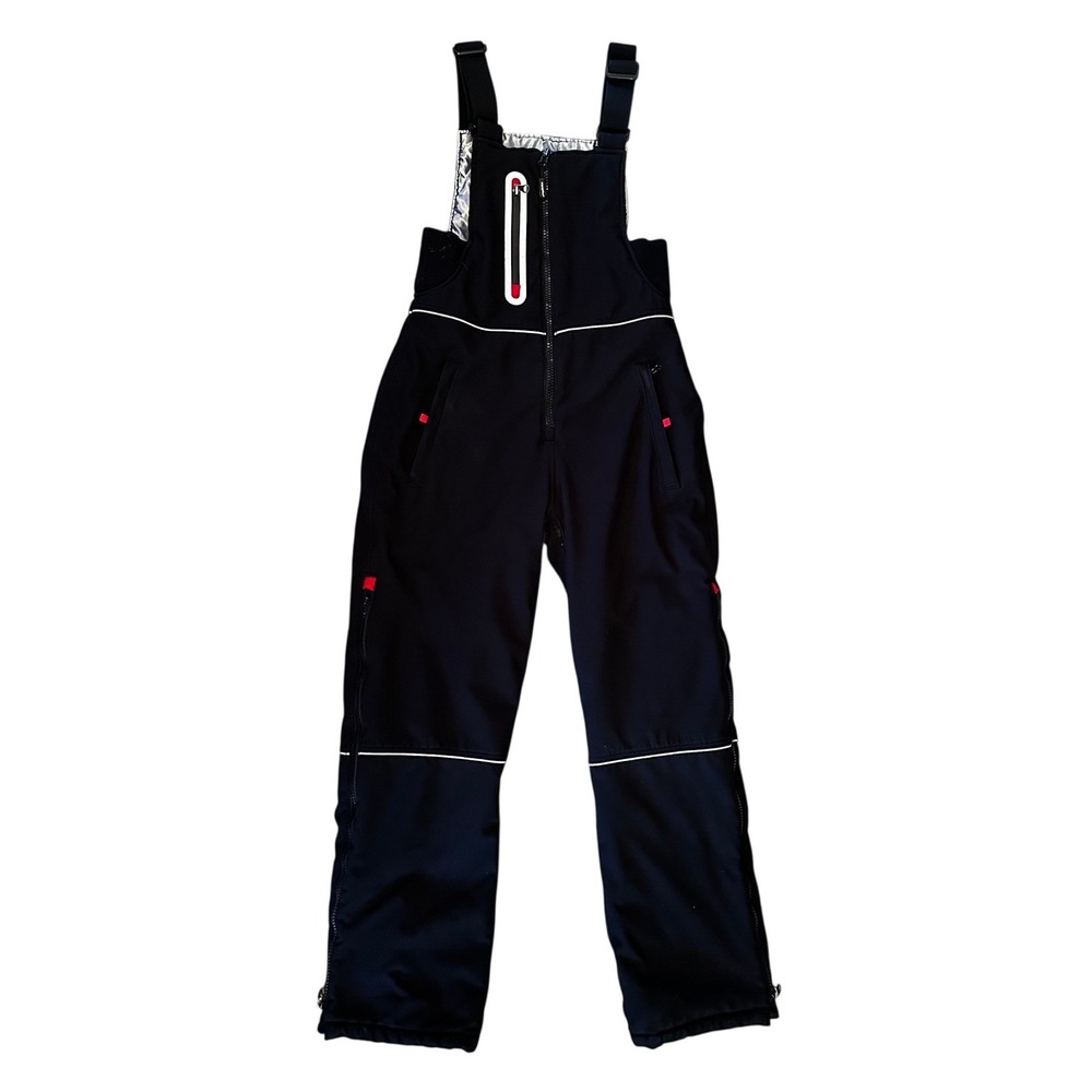 RefrigiWear Black Insulated Bib Overalls Snow Pants Women's Small